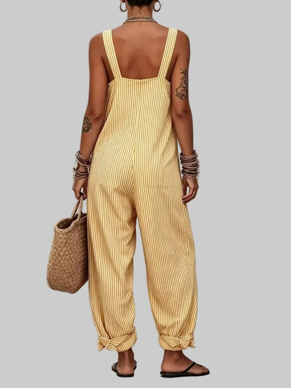 Mamma Mia Striped Wide-Leg Jumpsuit