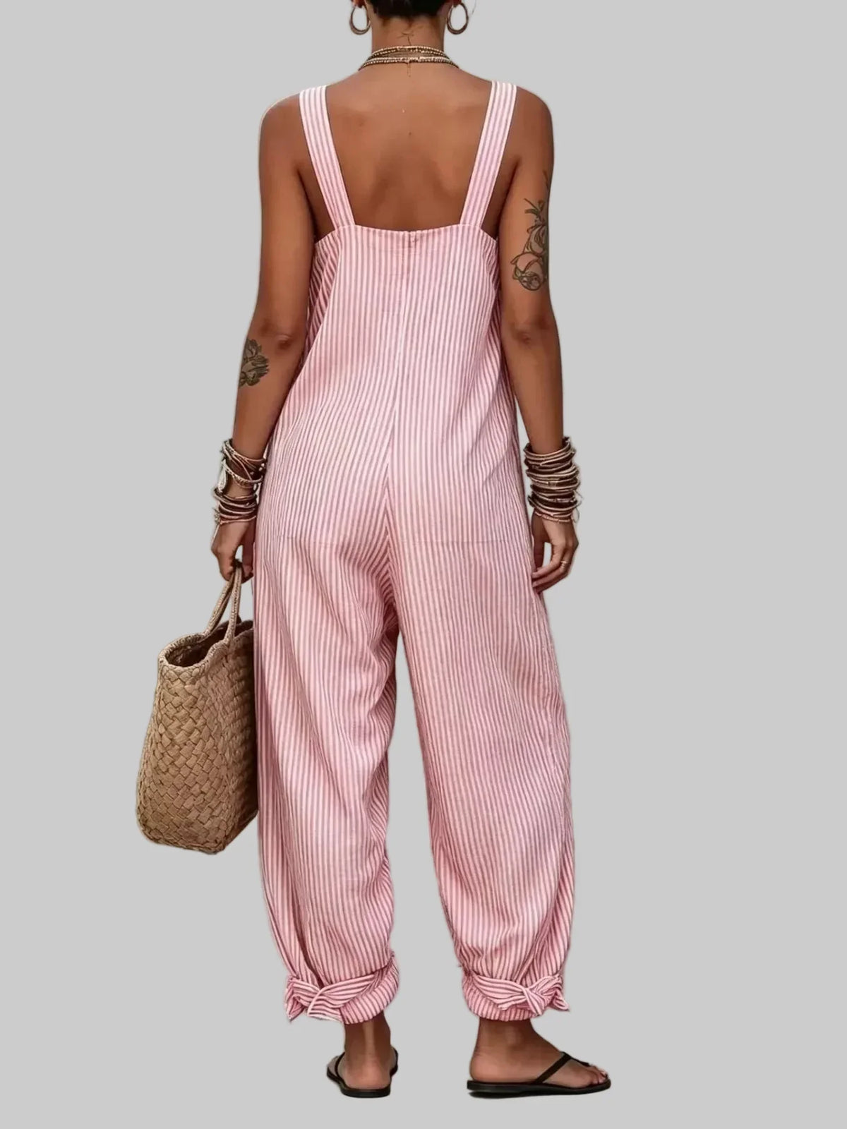 Mamma Mia Striped Wide-Leg Jumpsuit