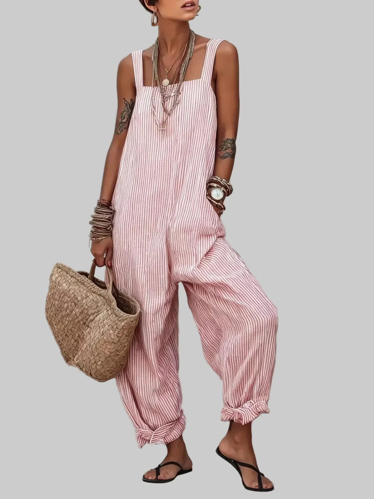 Mamma Mia Striped Wide-Leg Jumpsuit
