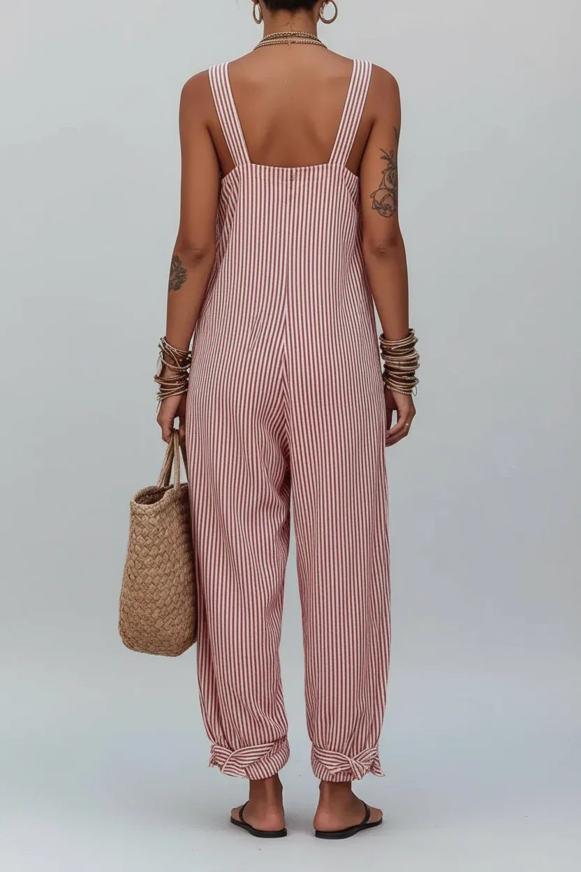 Mamma Mia Striped Wide-Leg Jumpsuit