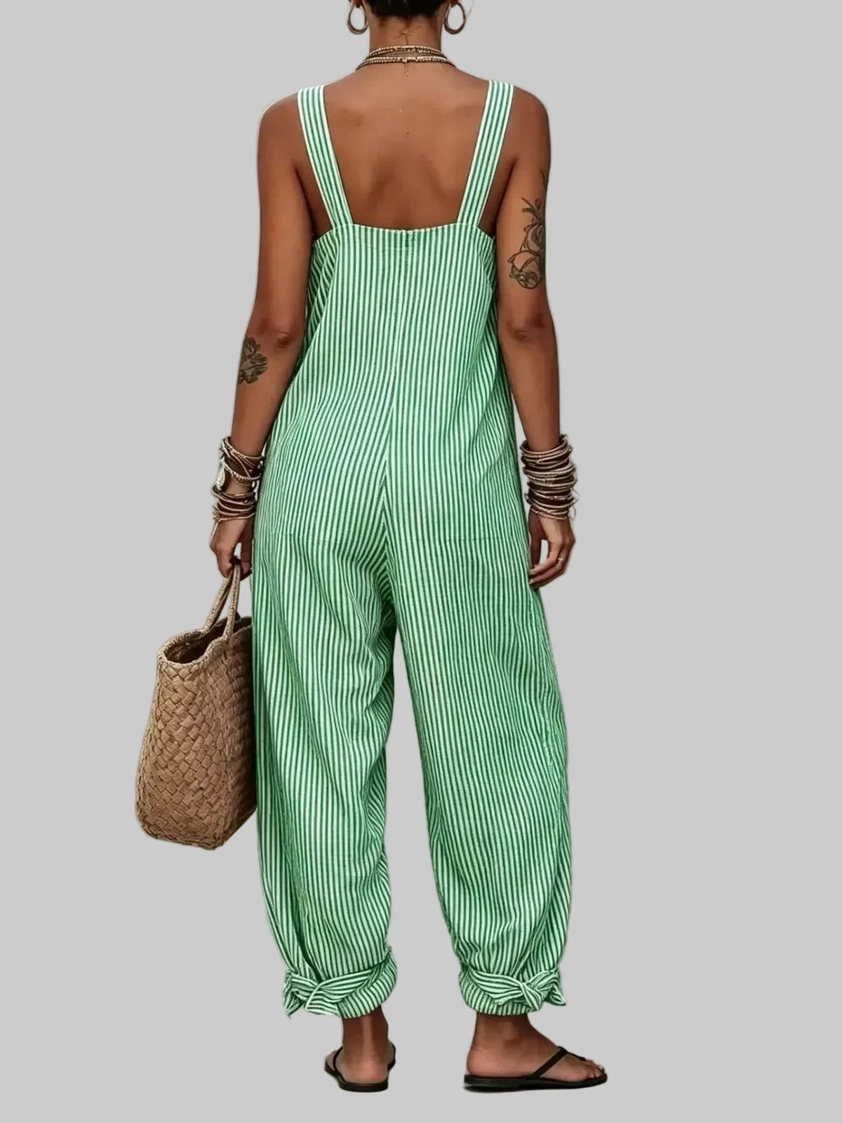 Mamma Mia Striped Wide-Leg Jumpsuit