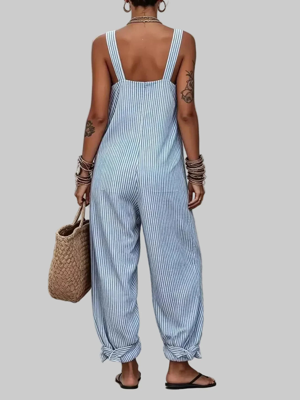 Mamma Mia Striped Wide-Leg Jumpsuit