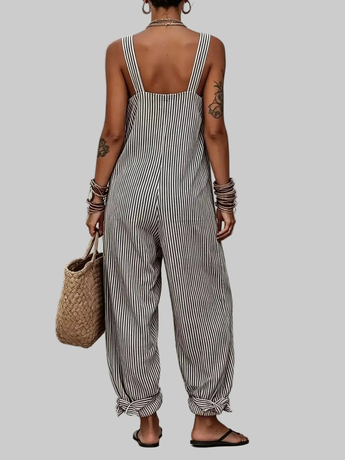 Mamma Mia Striped Wide-Leg Jumpsuit